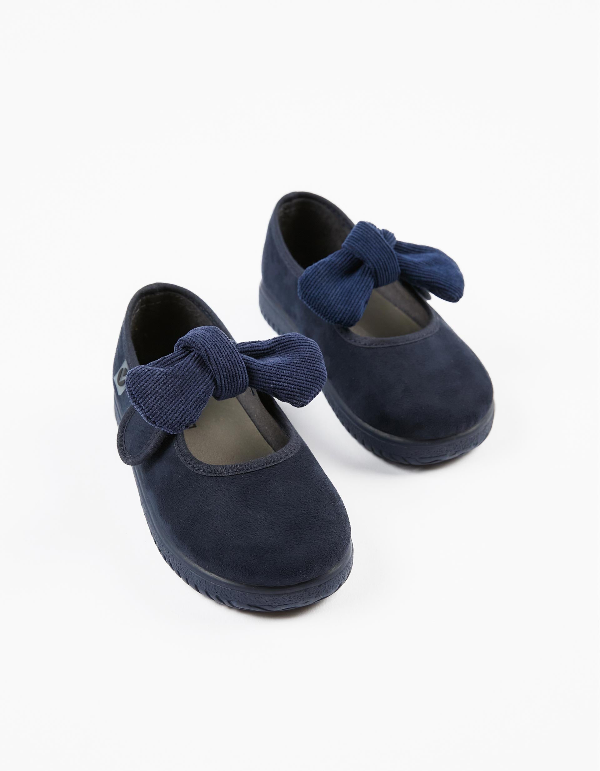 Ballet Pumps with Bow for Babies and Girls 'Victoria', Dark Blue