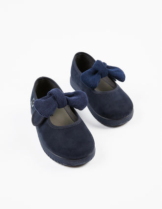 Sabrinas com Laço para Bebé e Menina 'Victoria', Azul Escuro