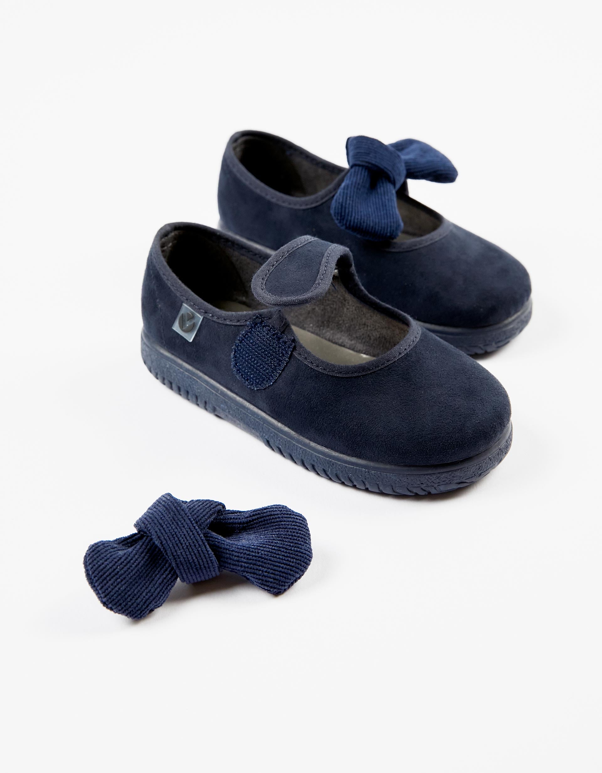 Ballet Pumps with Bow for Babies and Girls 'Victoria', Dark Blue