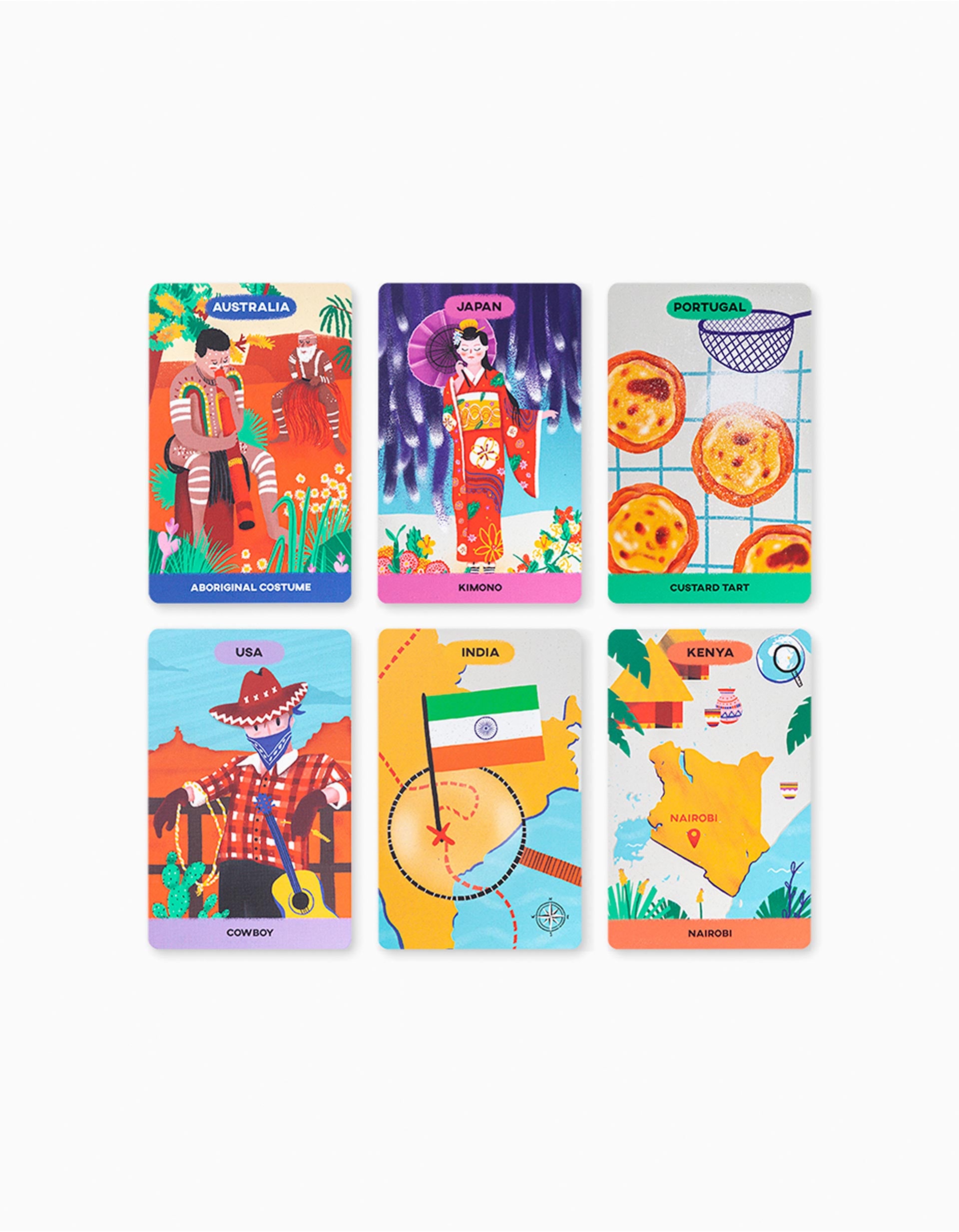 Card Game Around The World Edicare 42 Pcs 6A+