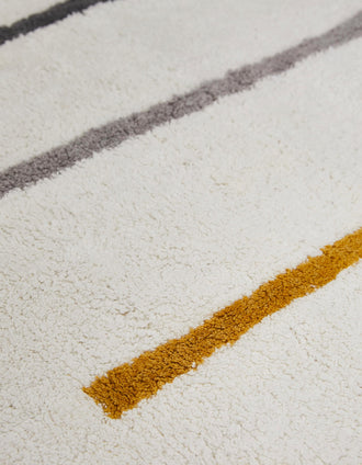 Alfombra a Rayas Gris/Amarillo ZY Baby 90X150Cm