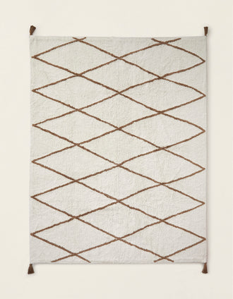 Tapete Diamond Castanho ZY Baby 150X200Cm