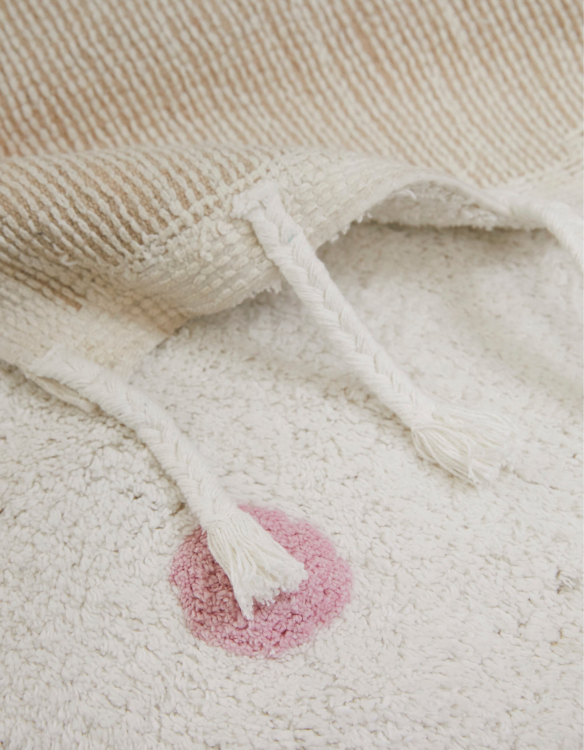 Pink Polka-Dot Rug ZY Baby 90X150Cm