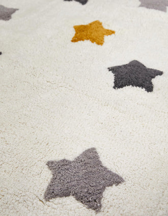 Alfombra con Estrellas Gris/Amarillo ZY Baby 90X150Cm