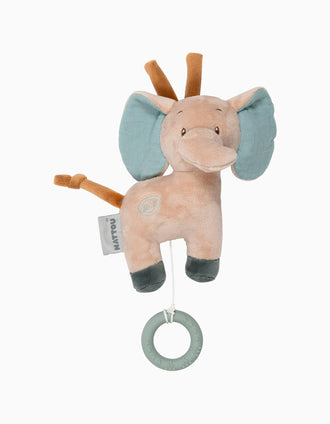 Mini Peluche Musical Axel Eléphant Nattou 23Cm