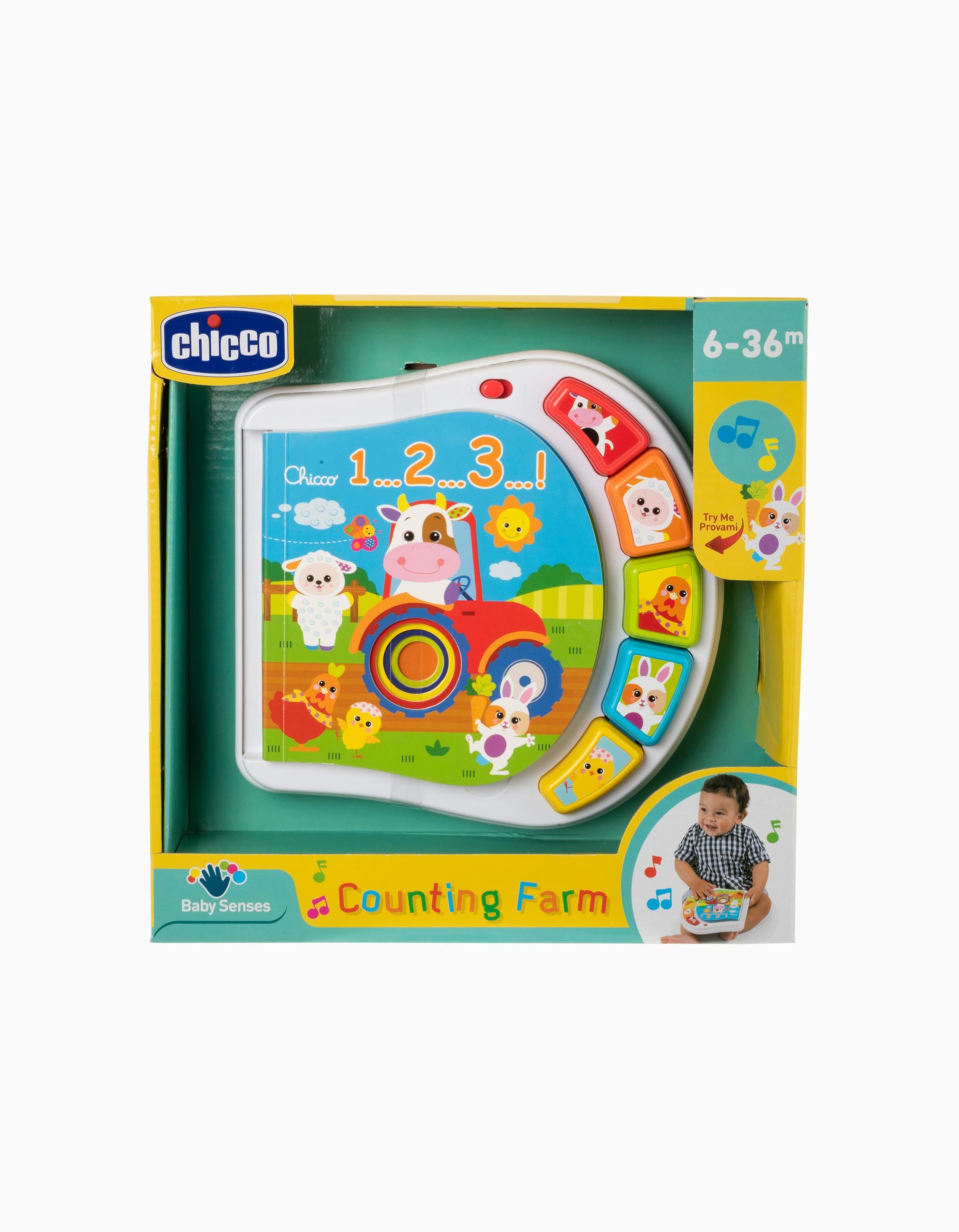 Farm Book 123 Baby Senses Chicco 6M+