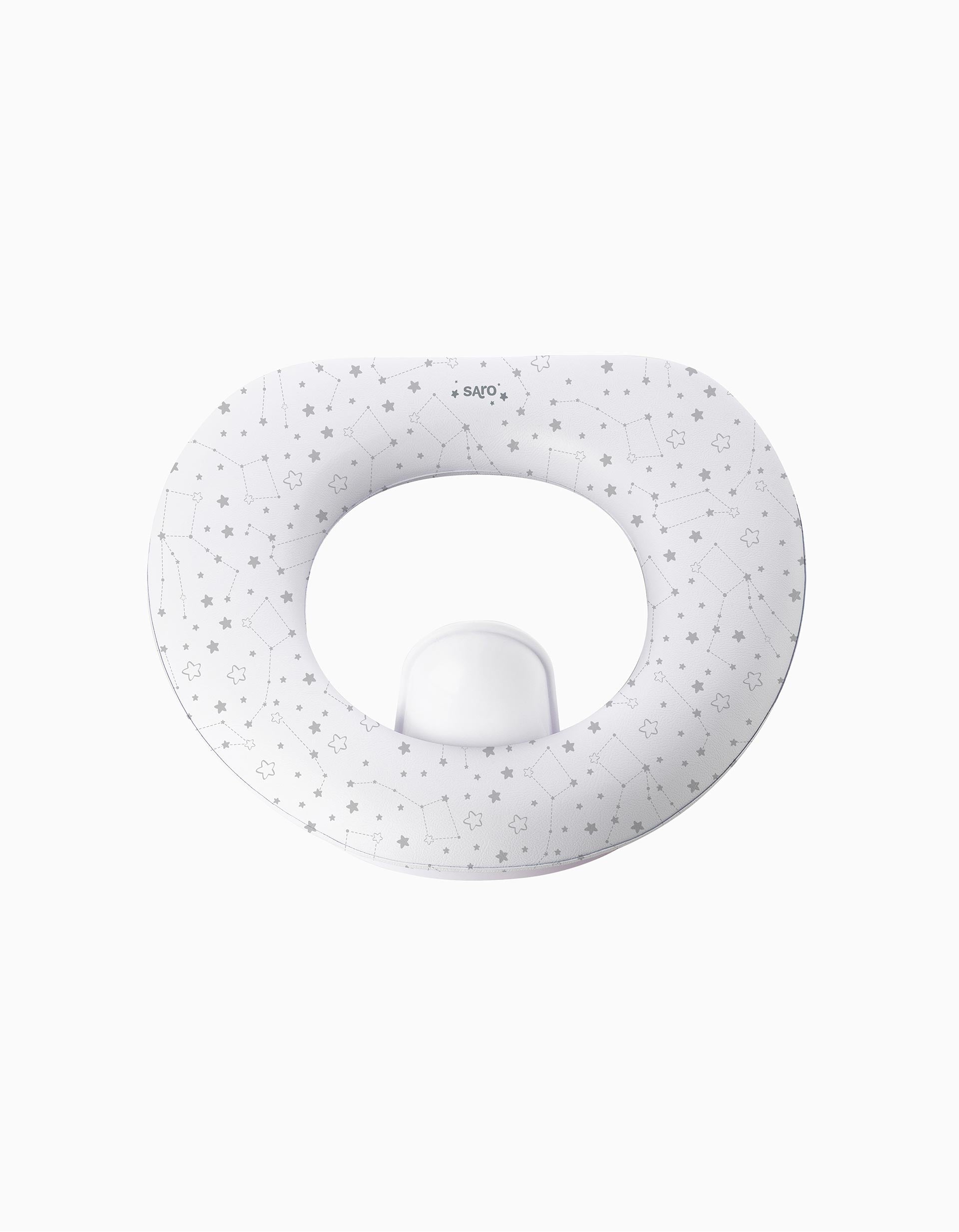 Toilet Seat Reducer Soft Saro White/Grey