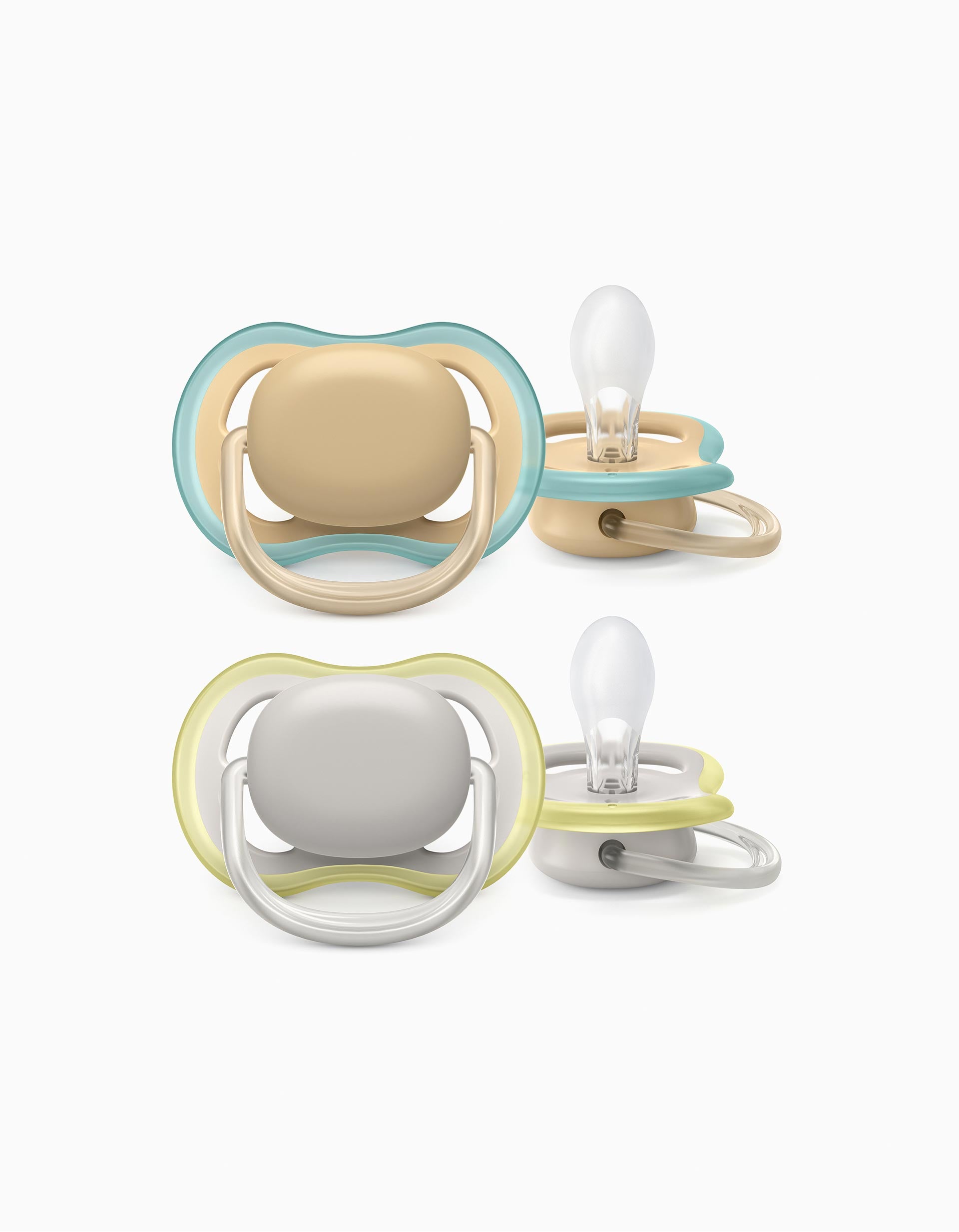 2 Dummies Ultra Air Silicone Neutral 0-6M Philips/Avent