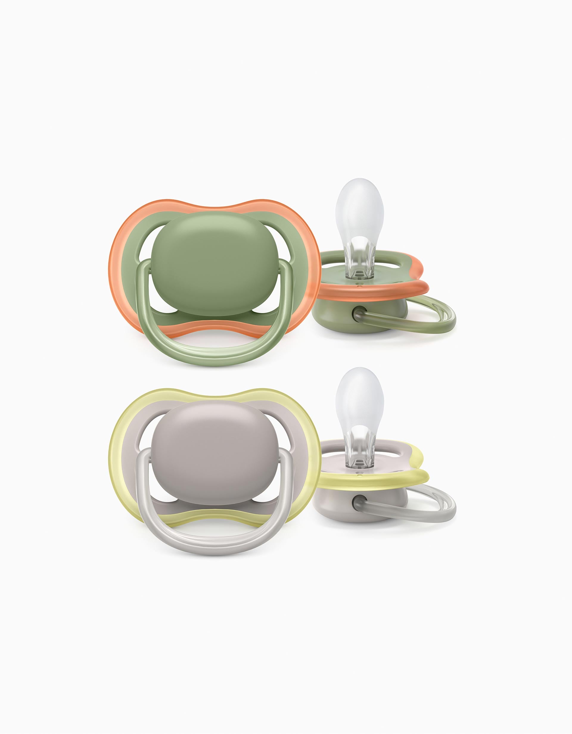 2 Dummies Ultra Air Silicone Neutral 6-18M Philips/Avent