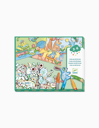 Livre de Coloriage et de Collage Animaux Djeco 3A+