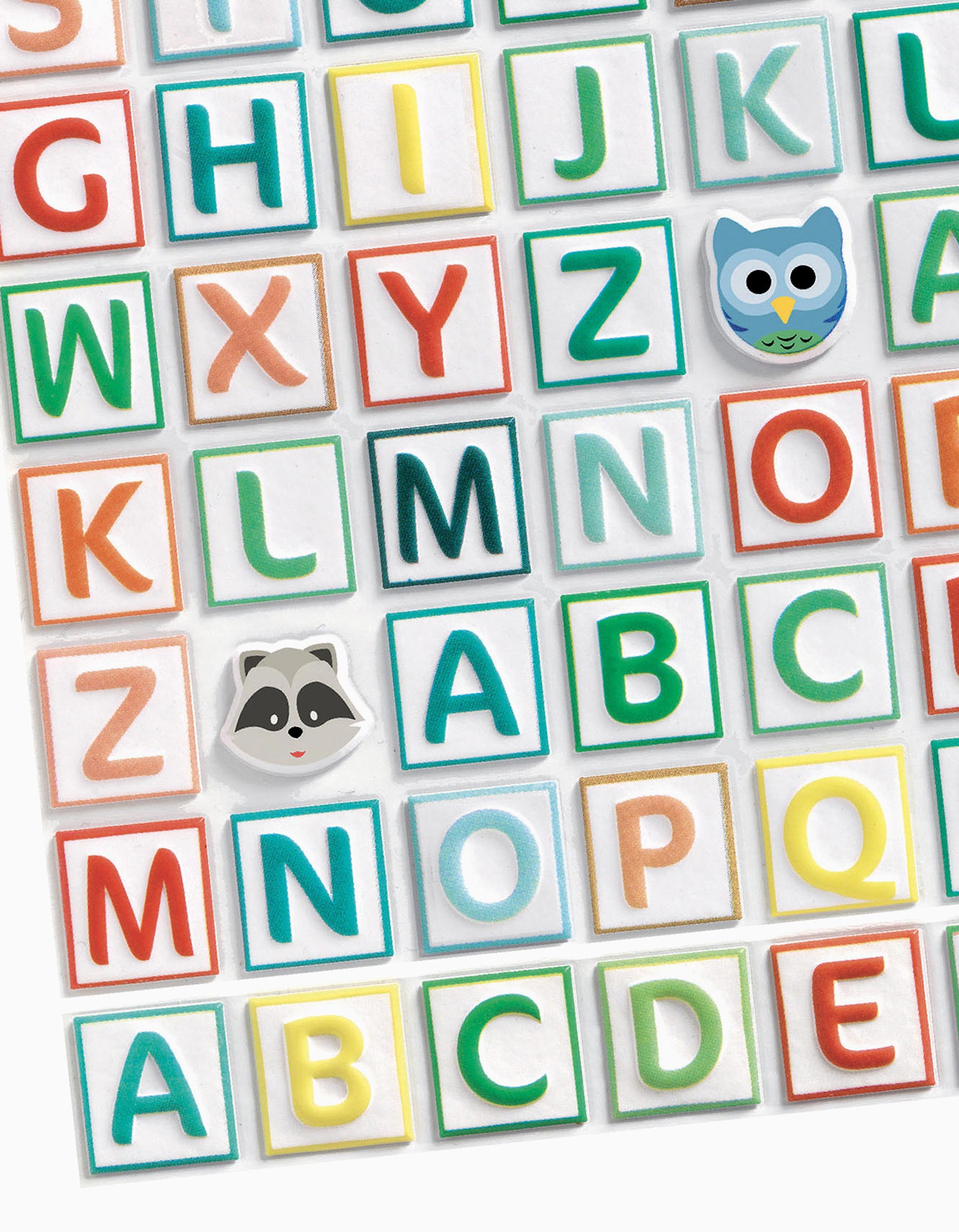 300 Alphabet Puffy Stickers Djeco 3A+