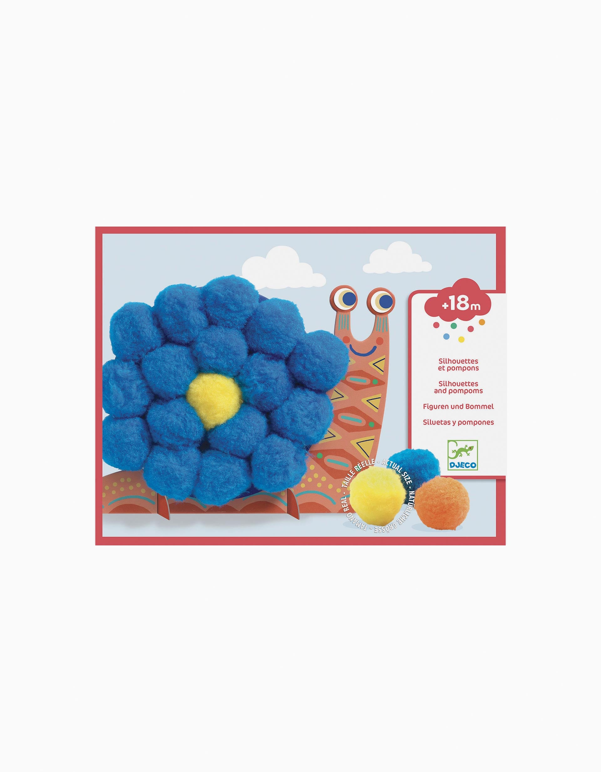 Animal Pompoms Collage Djeco 18M+