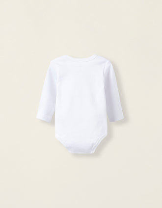 Pack 5 Bodies de Manga Comprida para Bebé e Recém-Nascido, Branco