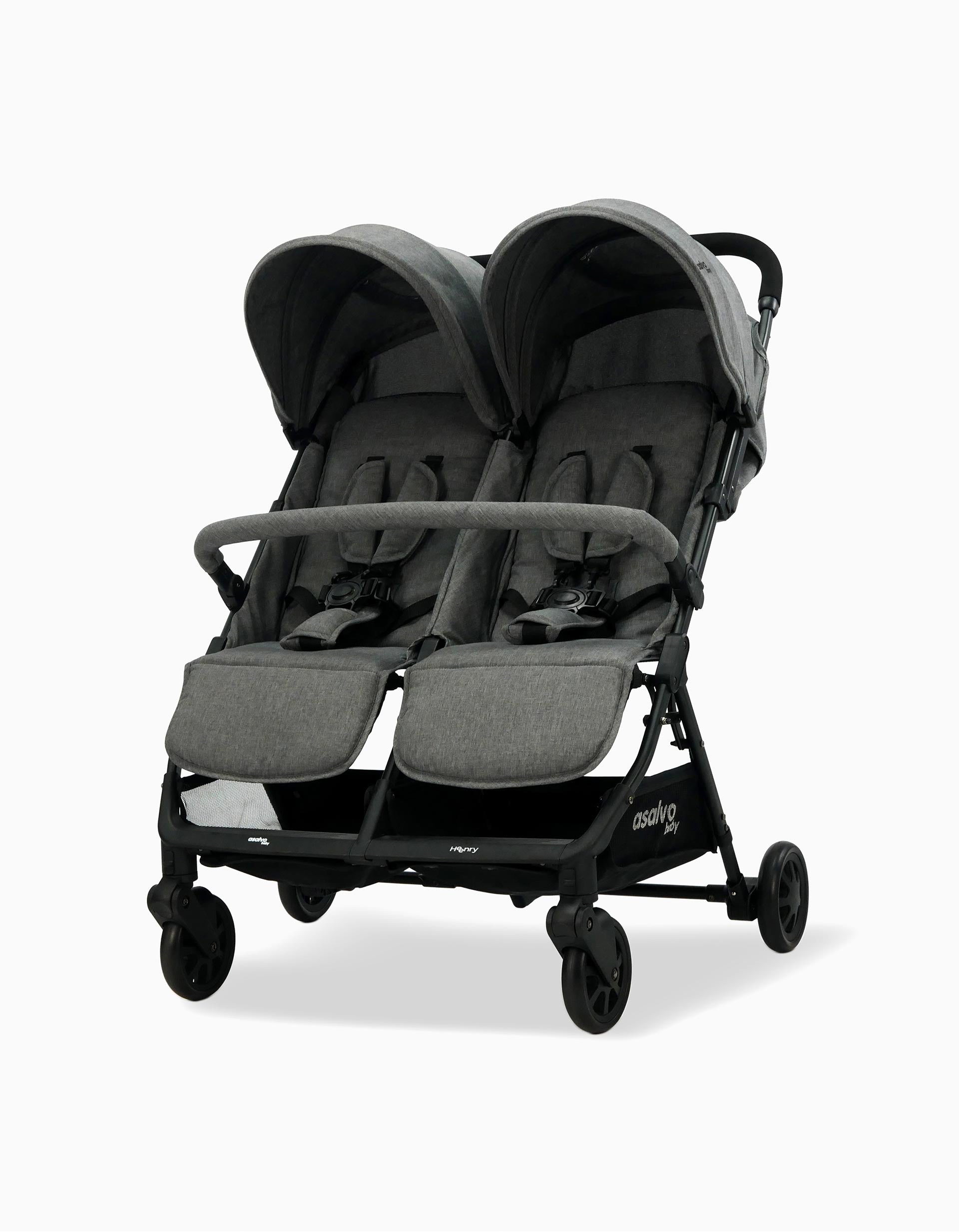 Twin Stroller Twins Henry Grey Asalvo