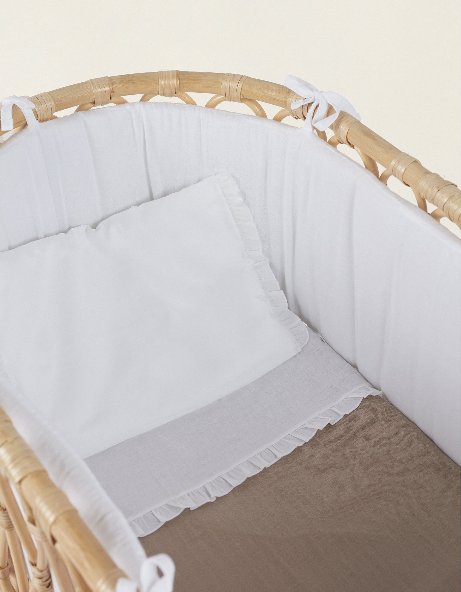 Bed Bumper Ratan  Branco Bimbipirulos