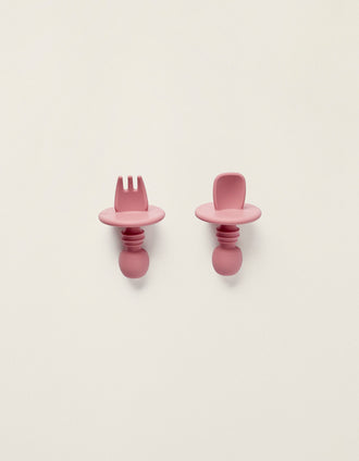 Pack de Talheres de Iniciação Anti-Asfixia Pink Saro