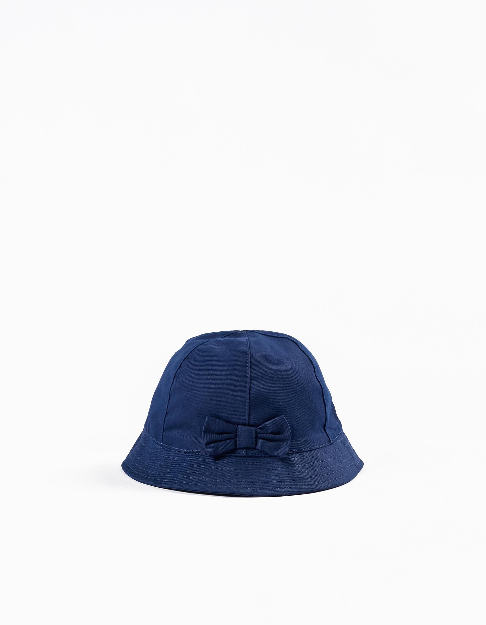 Twill Hat with Bow for Girls, Dark Blue