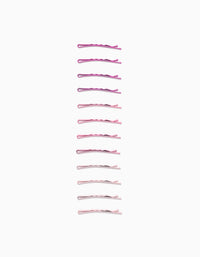 Pack 12 Horquillas para el Pelo para Bebé y Niña, Rosa