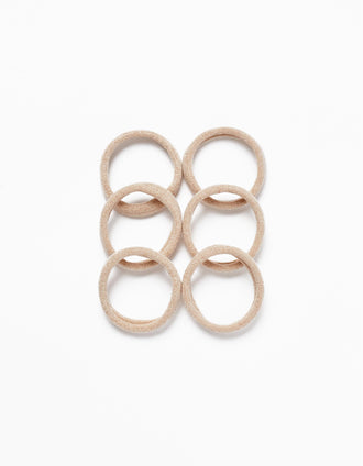 Pack 6 Elásticos de Cabelo para Bebé e Menina, Dourado