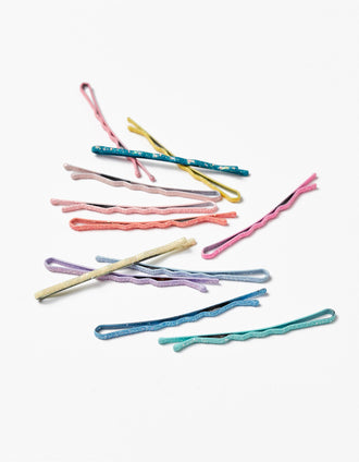 Lot 12 Épingles à Cheveux Bébé et Fille, Multicolore