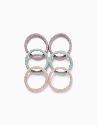 Pack 6 Elásticos de Cabelo para Bebé e Menina, Multicolor