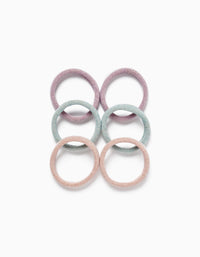 Pack 6 Gomas para el Pelo para Bebé y Niña, Multicolor