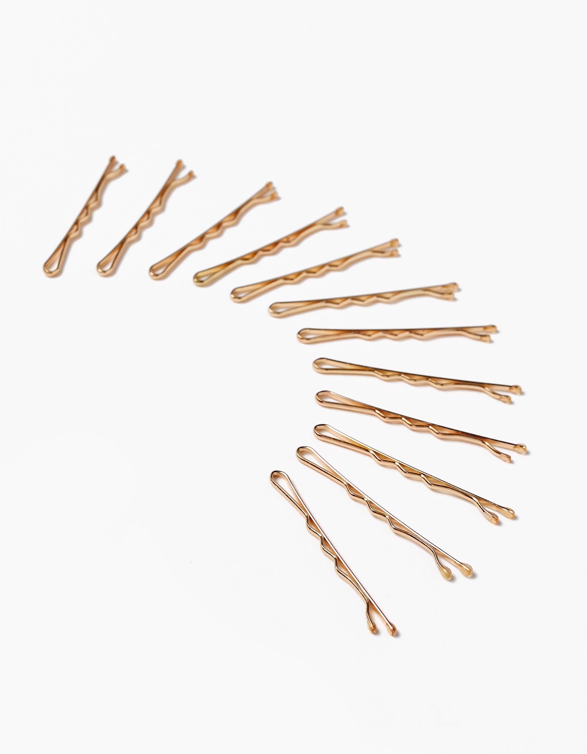 12-Pack Hair Pins for Babies and Girls, Gold