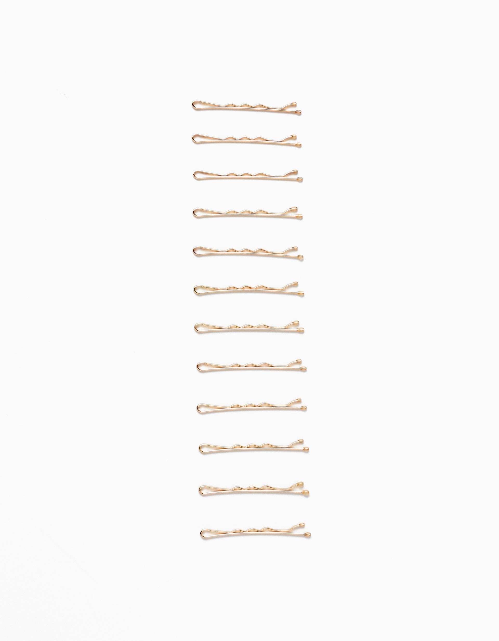 12-Pack Hair Pins for Babies and Girls, Gold