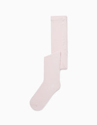 Collants en maille anti-bouloches pour fille, Rose