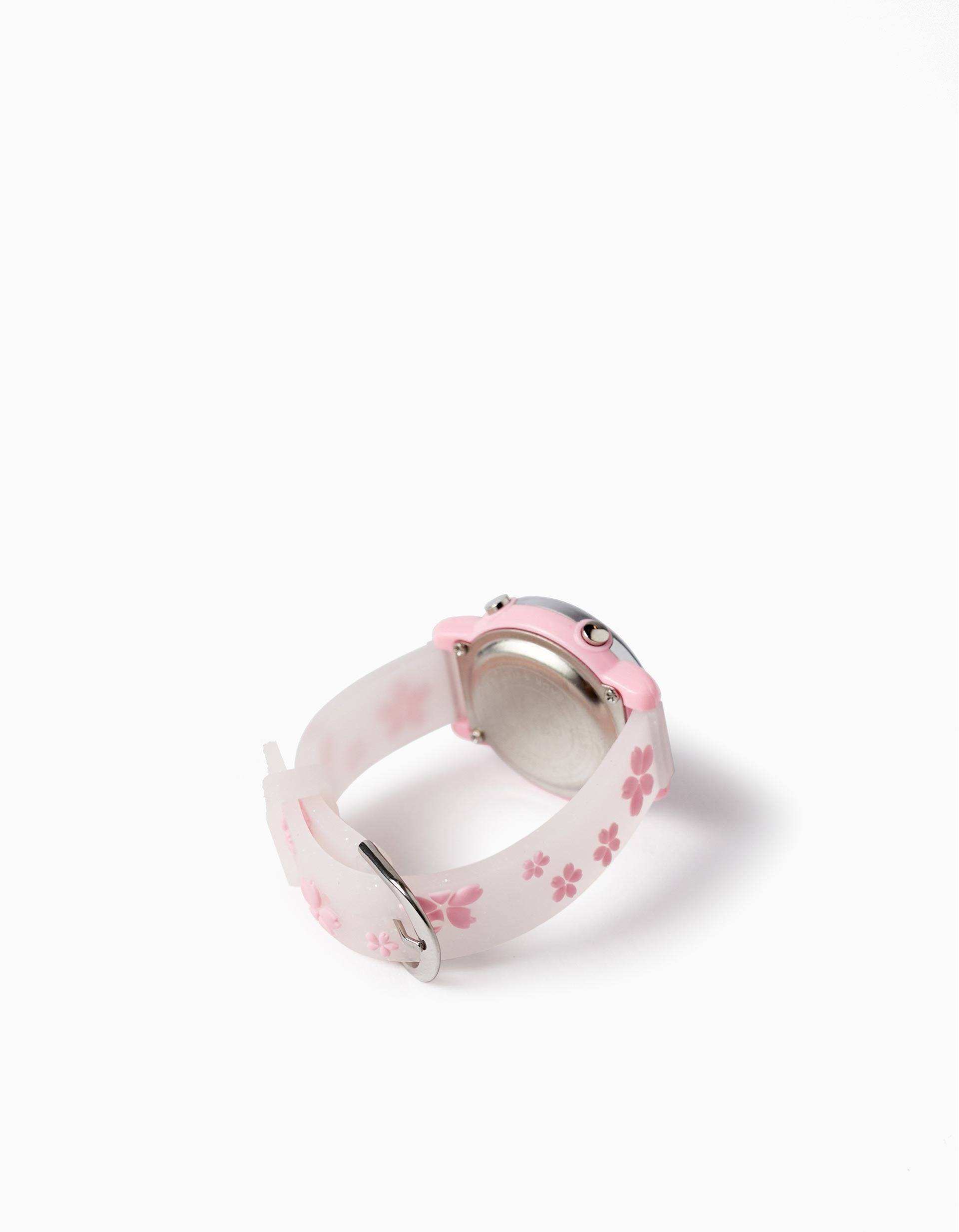 Watch for Girls 'Flowers', Pink/Transparent