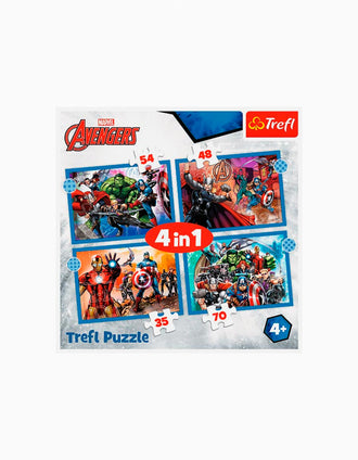 4 in 1 Puzzle Brave Avengers Trefl 4A+