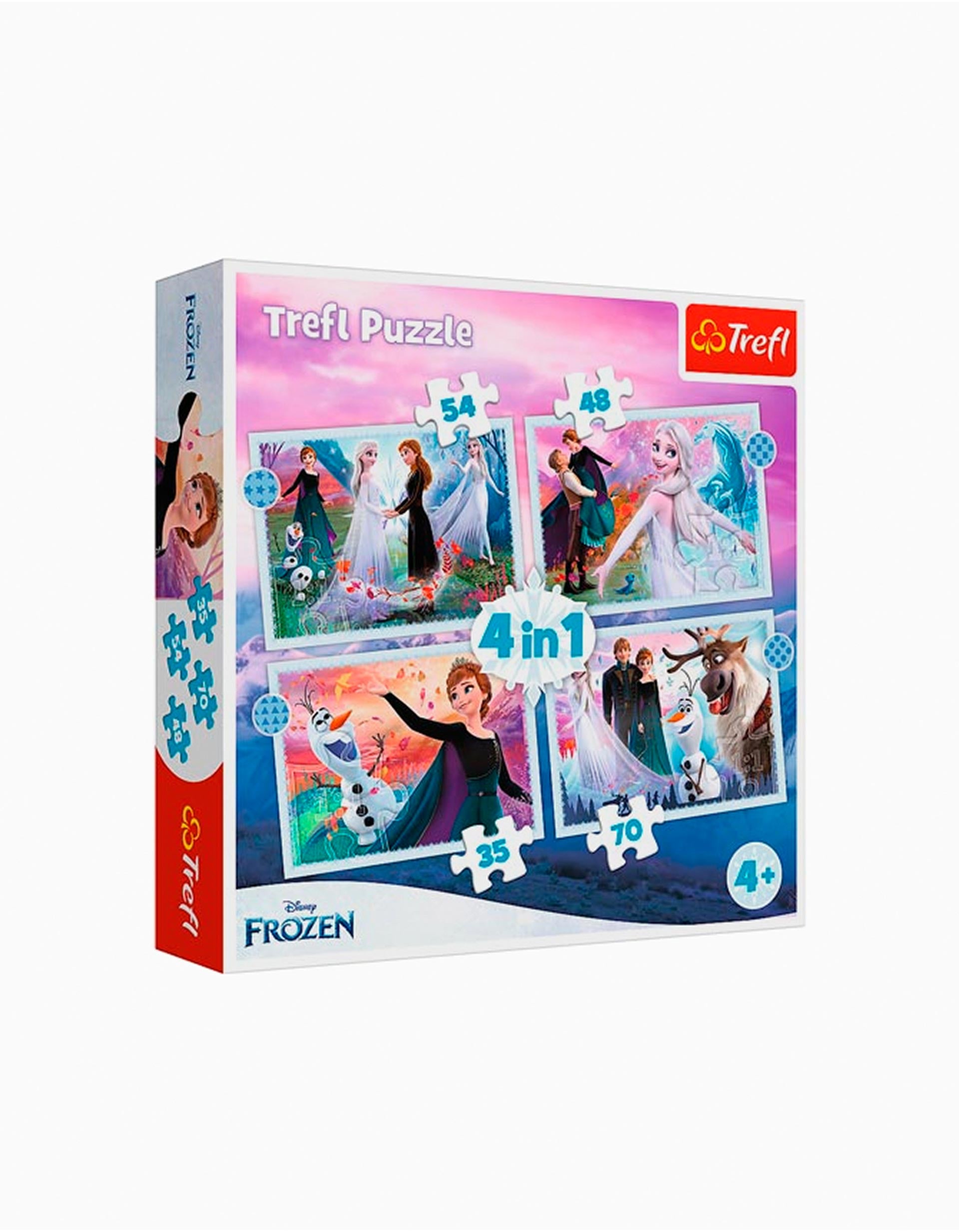 Puzle 4 en 1 Frozen Magic In The Forest Trefl 4A+
