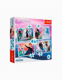 Puzzle 4 en 1 Frozen Magic In The Forest Trefl 4A+