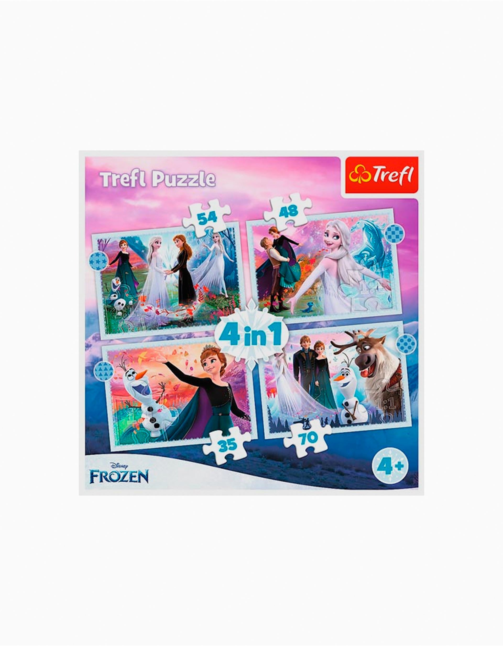 Puzle 4 en 1 Frozen Magic In The Forest Trefl 4A+