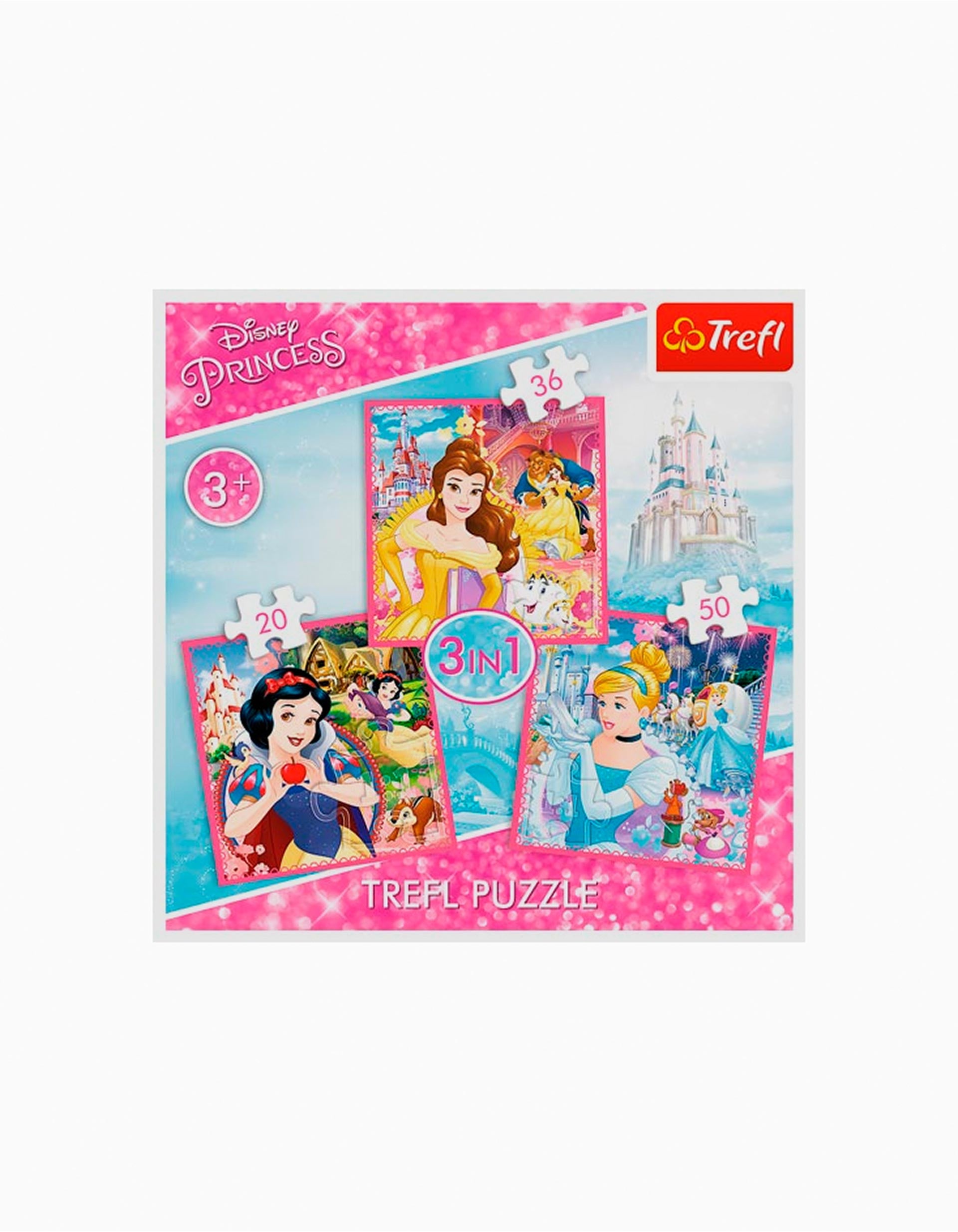 Puzle 3 en 1 Princess Trefl 3A+