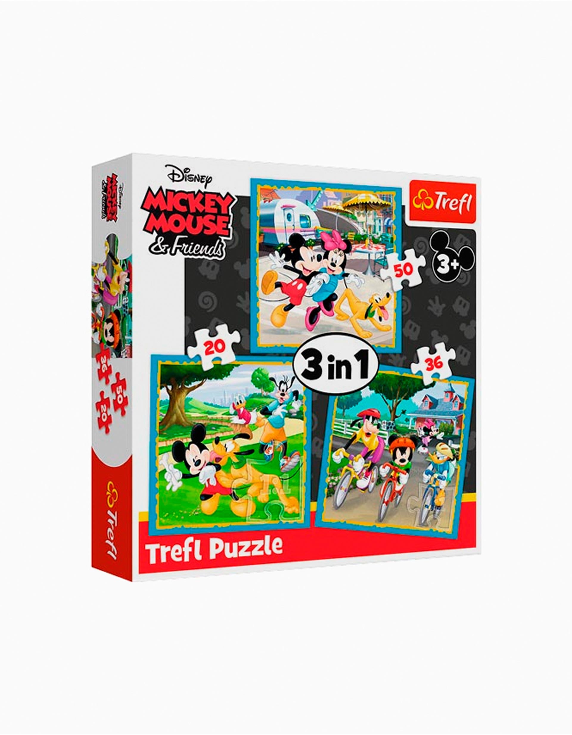 Puzle 3 en 1 Mickey & Friends Trefl 3A+