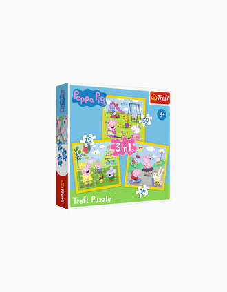 3 in 1 Puzzle Peppa Pig Happy Days Trefl 3A+