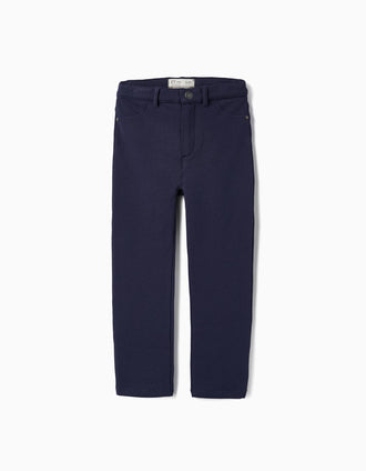 Cotton Jeggings for Girls, Dark Blue
