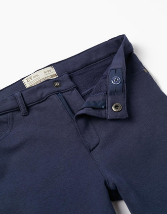 Cotton Jeggings for Girls, Dark Blue
