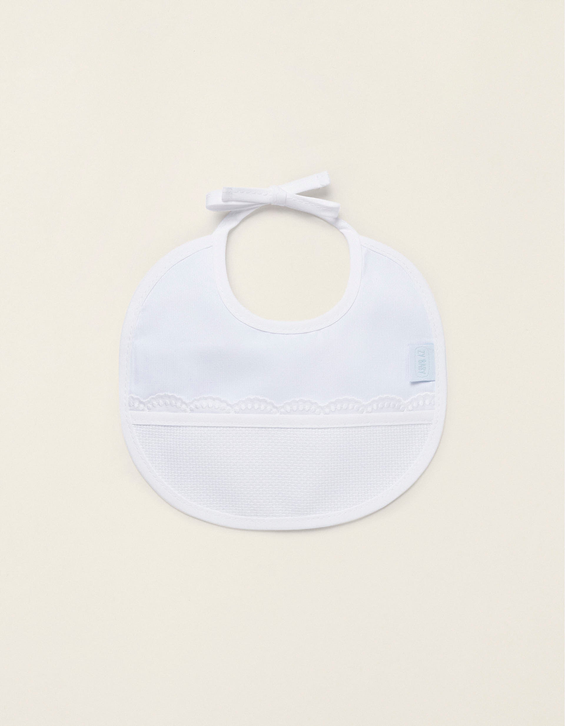 Classic White Embroidery Bib ZY Baby