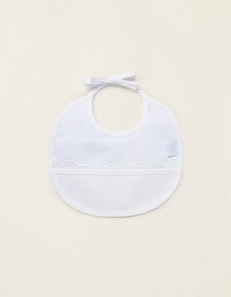 Babero Clásico Para Bordar Blanco ZY Baby