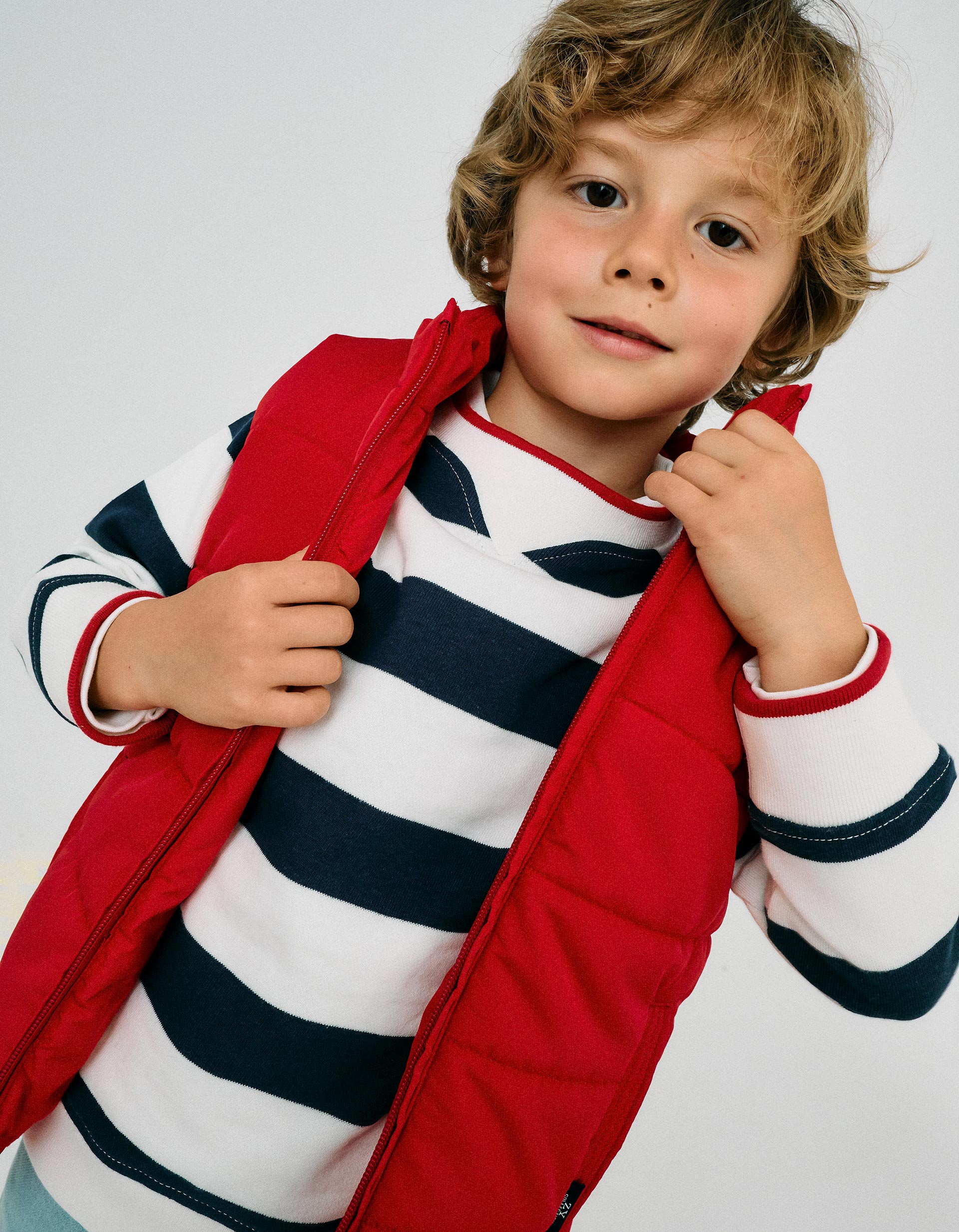 Quilted Vest with Fleece Lining for Boys, Red