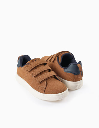 Zapatillas de Antelina para Niño 'ZY 1996', Camel Oscuro