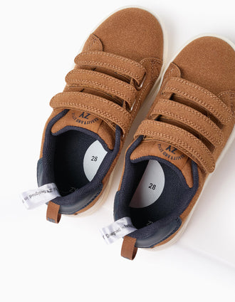 Zapatillas de Antelina para Niño 'ZY 1996', Camel Oscuro