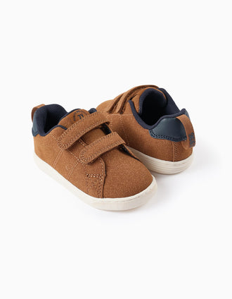 Zapatillas de Antelina para Bebé Niño 'ZY 1996', Camel Oscuro