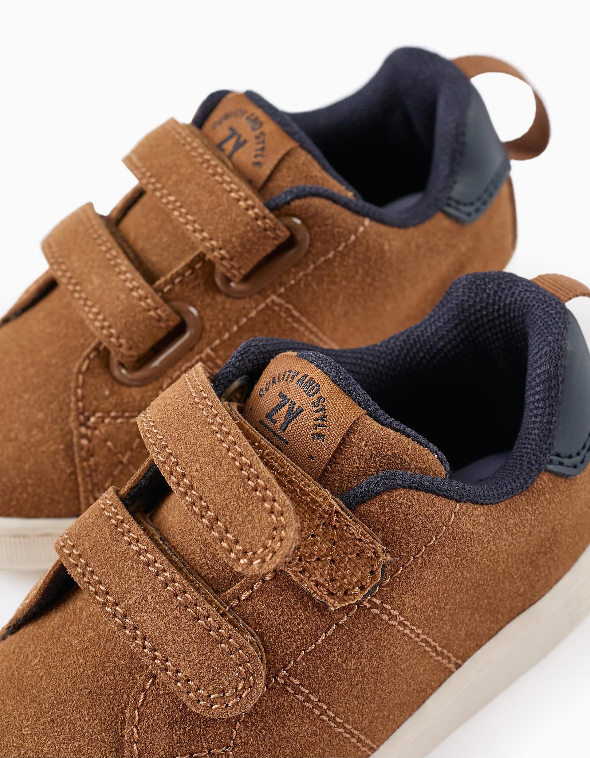 Suede Trainers for Baby Boys 'ZY 1996', Dark Camel