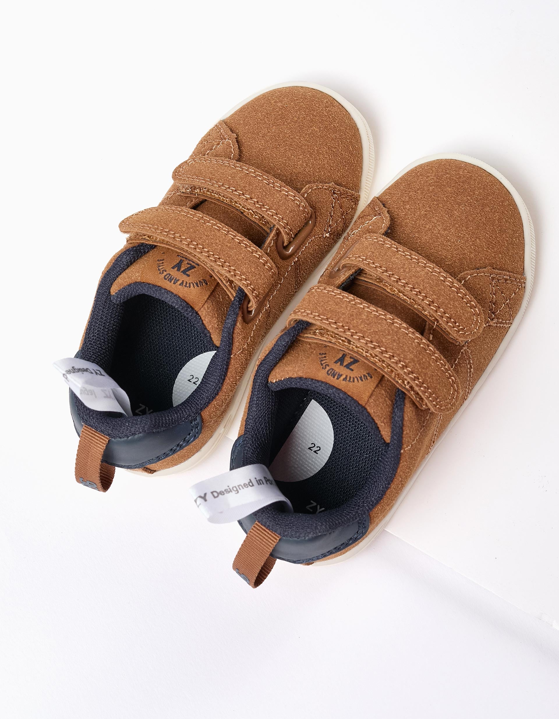 Suede Trainers for Baby Boys 'ZY 1996', Dark Camel