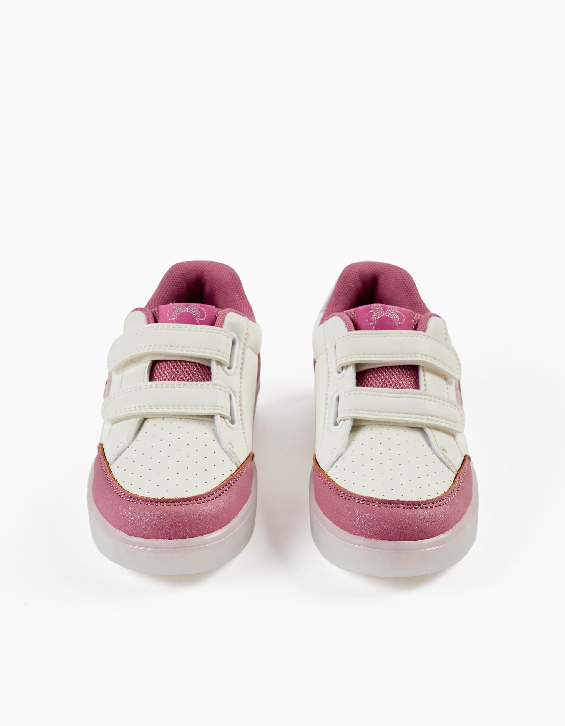 Trainers with Lights for Girls 'Minnie', White/Pink