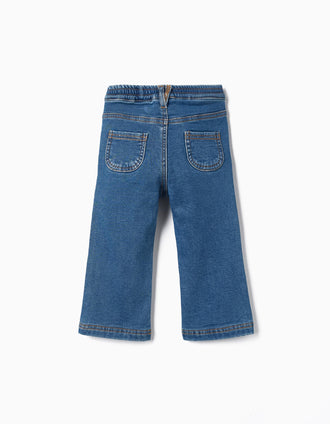 Jeggings em Algodão para Bebé Menina, Azul
