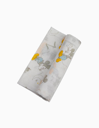 3 Langes Mousseline Grey Mickey Disney 80X80Cm